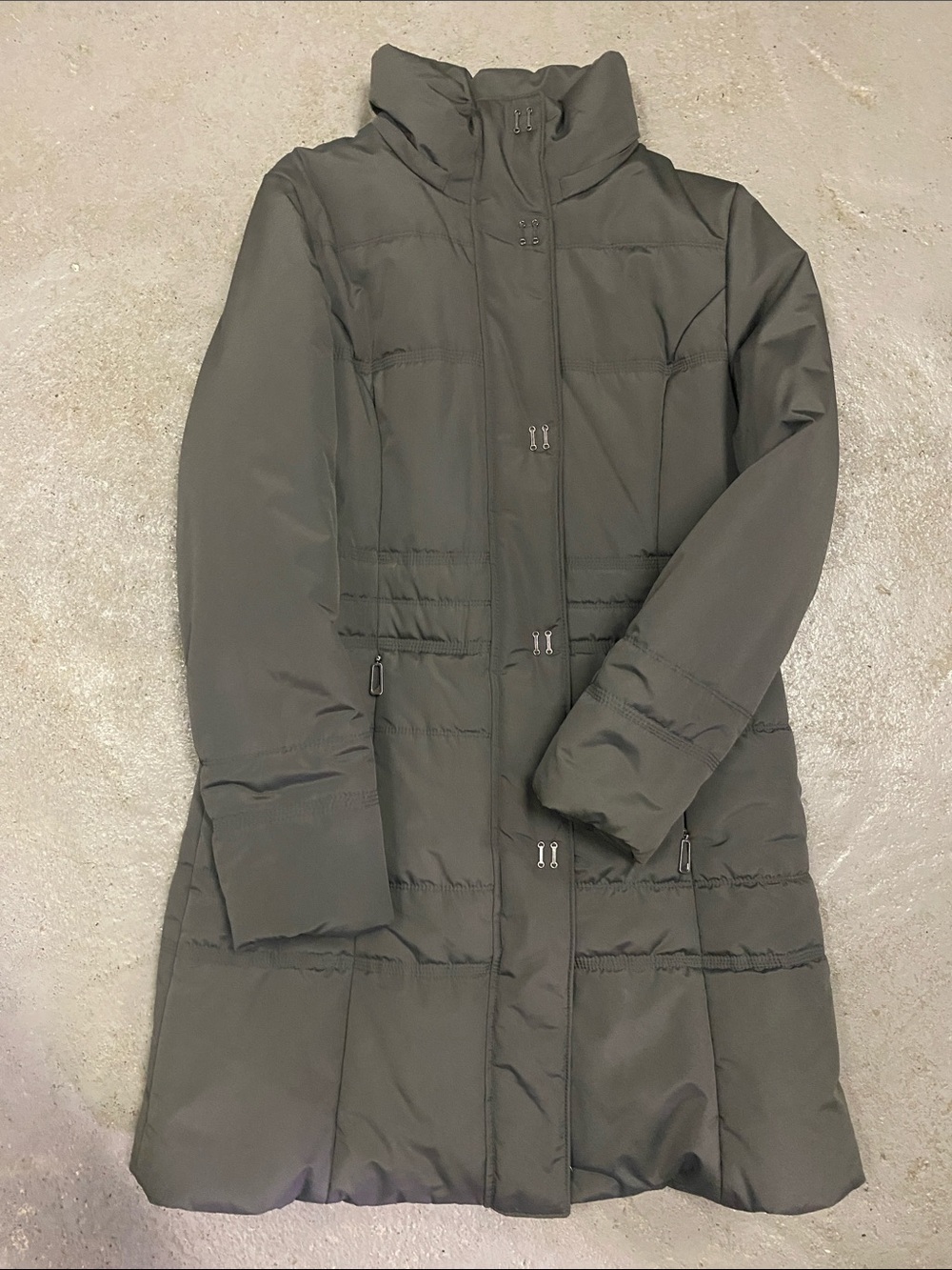Women's Long Puffer Coat - Brown